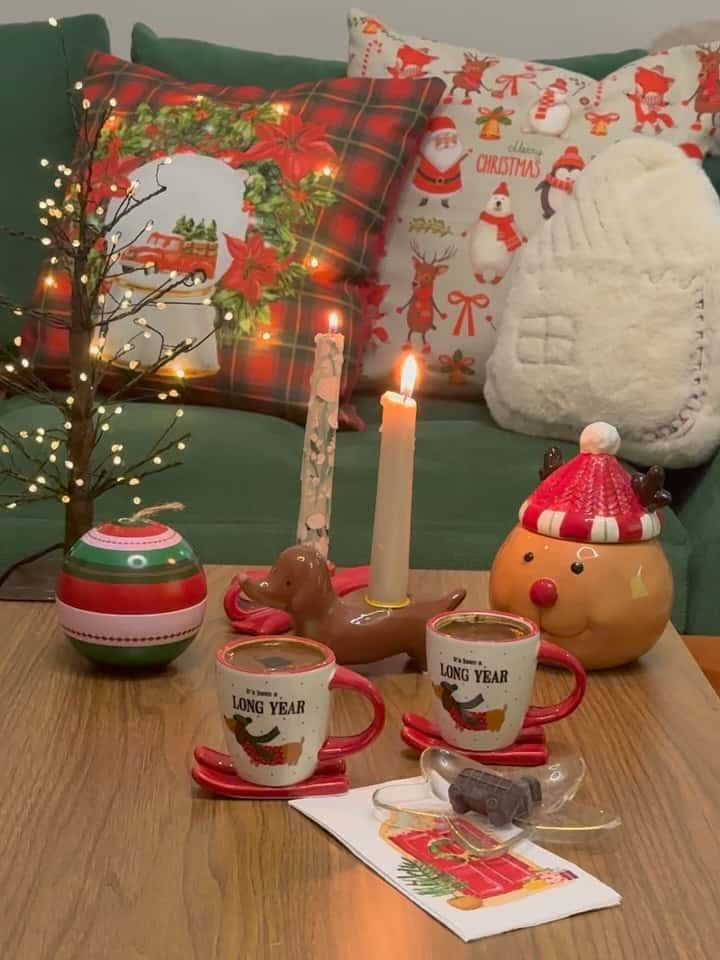 Geyikli Masal Ev Işıklı Kırlent